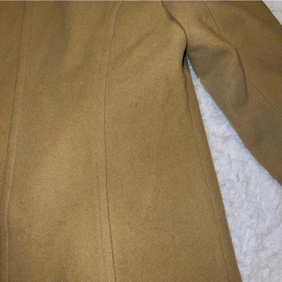 Fleet Street Wool Tan Button Up Jacket Size 12 Petite with Button detailing - Picture 7 of 9